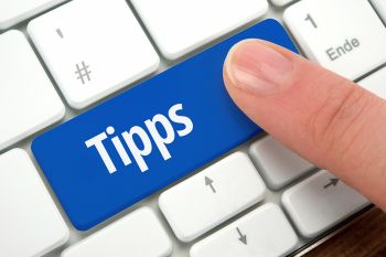 Foto: Taste mit der Aufschrift Tipps